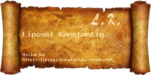 Lipcsei Konstantin névjegykártya