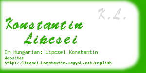 konstantin lipcsei business card